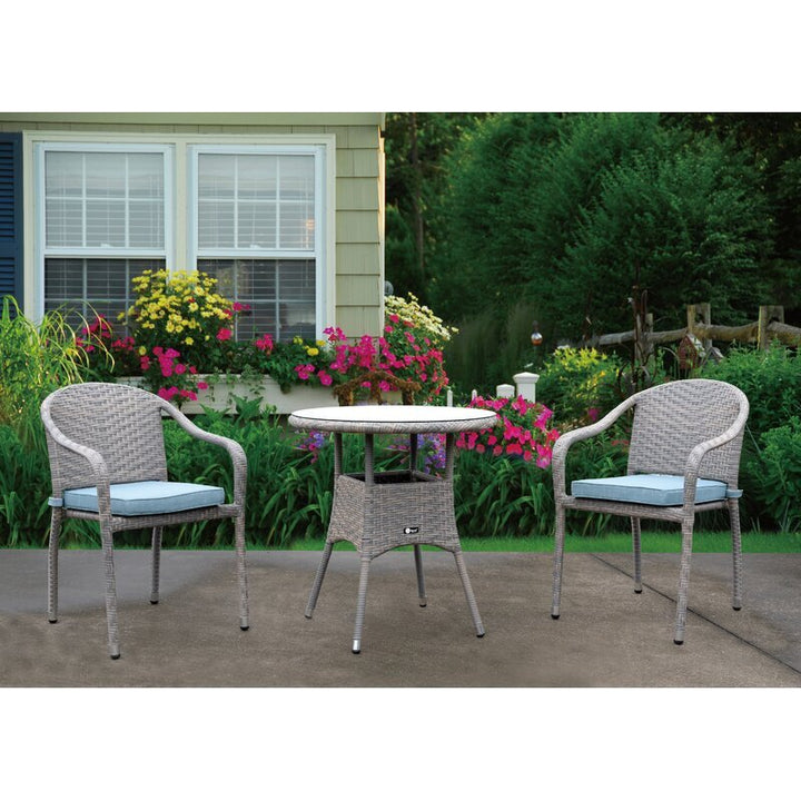 Dreamline Outdoor Furniture Garden Patio Seating Set 1+2 2 Chairs and Table Set Balcony Furniture Coffee Table Set