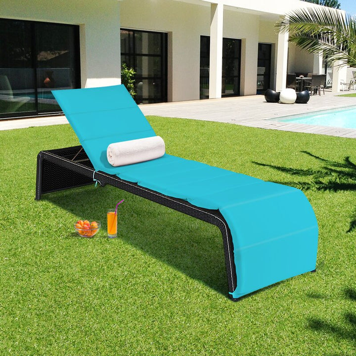 Dreamline Outdoor Furniture Poolside Lounger With Cushion Swimming Pool Lounger