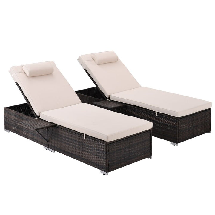 Dreamline Outdoor Furniture Poolside Double Lounger With Cushion Swimming Pool Lounger