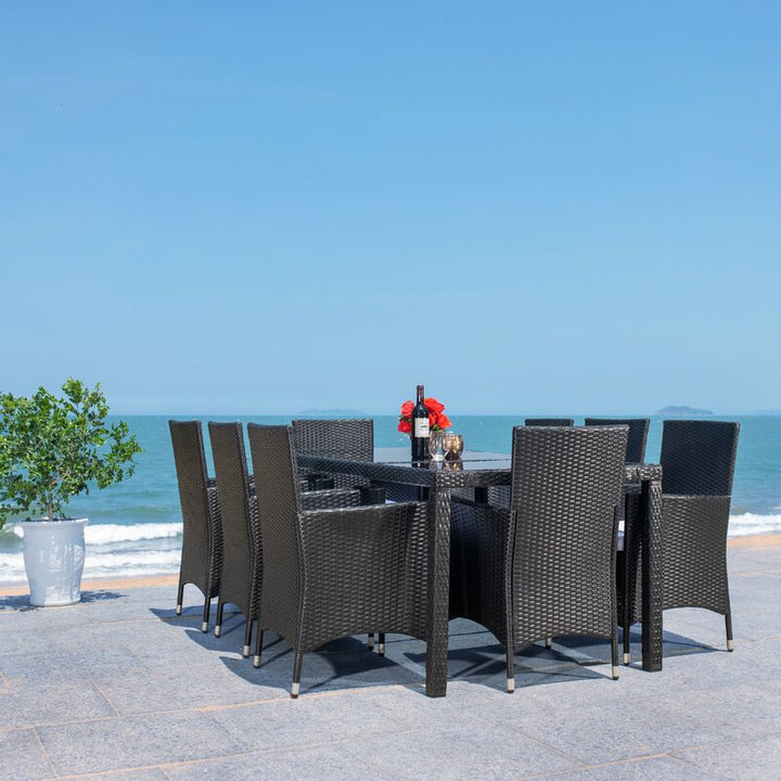 Dreamline Outdoor Garden Patio Dining Set 1+8 8 Chairs and 1 Table Set Outdoor Furniture