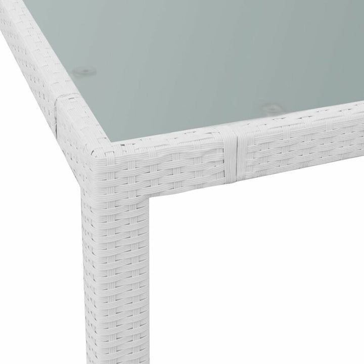 Dreamline Outdoor Garden Patio Dining Set 1+8 8 Chairs and 1 Table Set Outdoor Furniture (White)