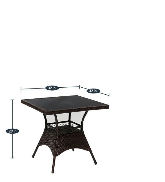 Dreamline Outdoor Furniture Garden Patio Seating Set 1+4 4 Chairs and Table Set Balcony Furniture Coffee Table Set