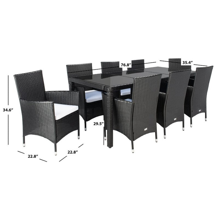 Dreamline Outdoor Garden Patio Dining Set 1+8 8 Chairs and 1 Table Set Outdoor Furniture