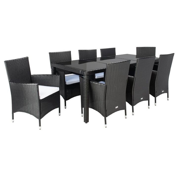 Dreamline Outdoor Garden Patio Dining Set 1+8 8 Chairs and 1 Table Set Outdoor Furniture