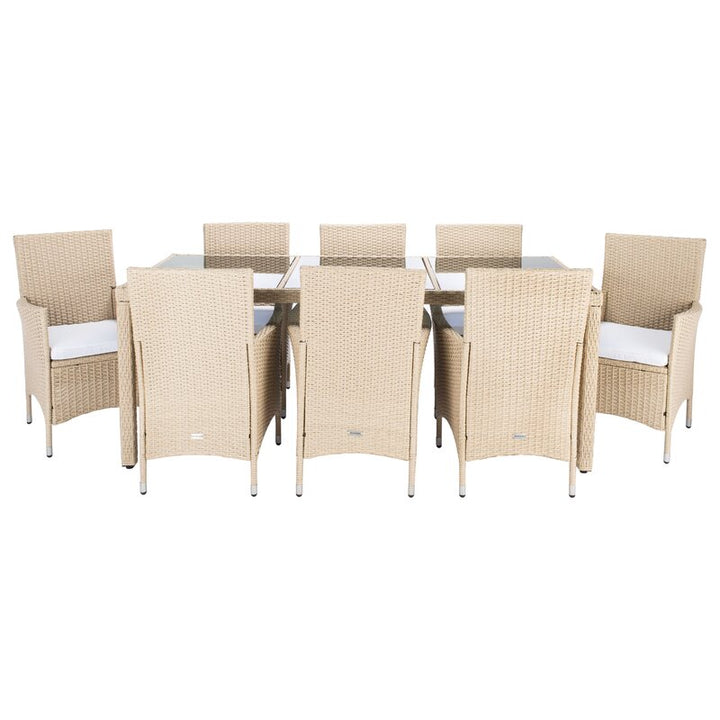 Dreamline Outdoor Garden Patio Dining Set 1+8 8 Chairs and 1 Table Set Outdoor Furniture