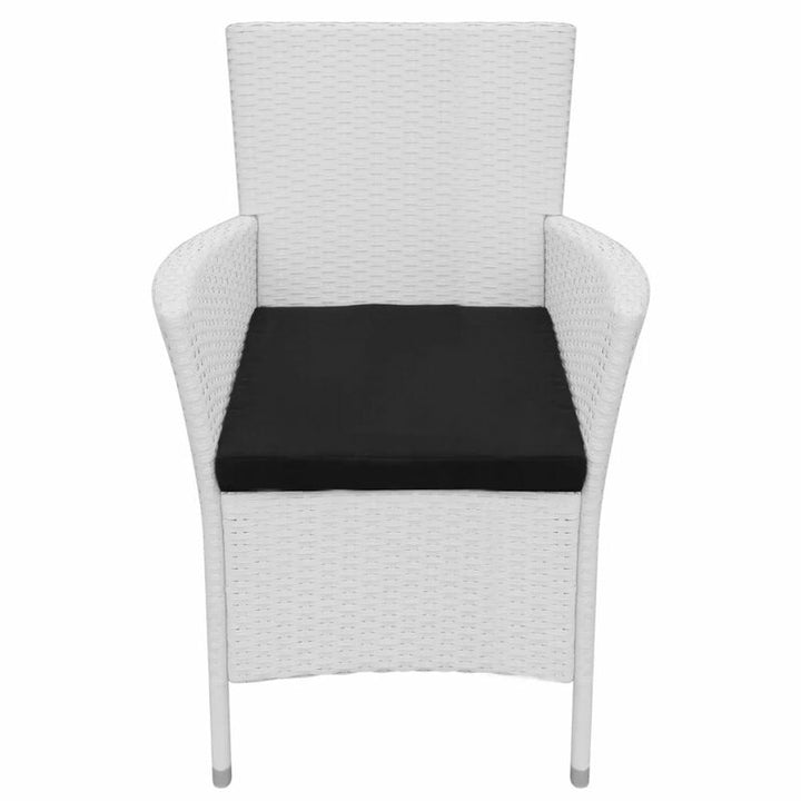 Dreamline Outdoor Garden Patio Dining Set 1+8 8 Chairs and 1 Table Set Outdoor Furniture (White)