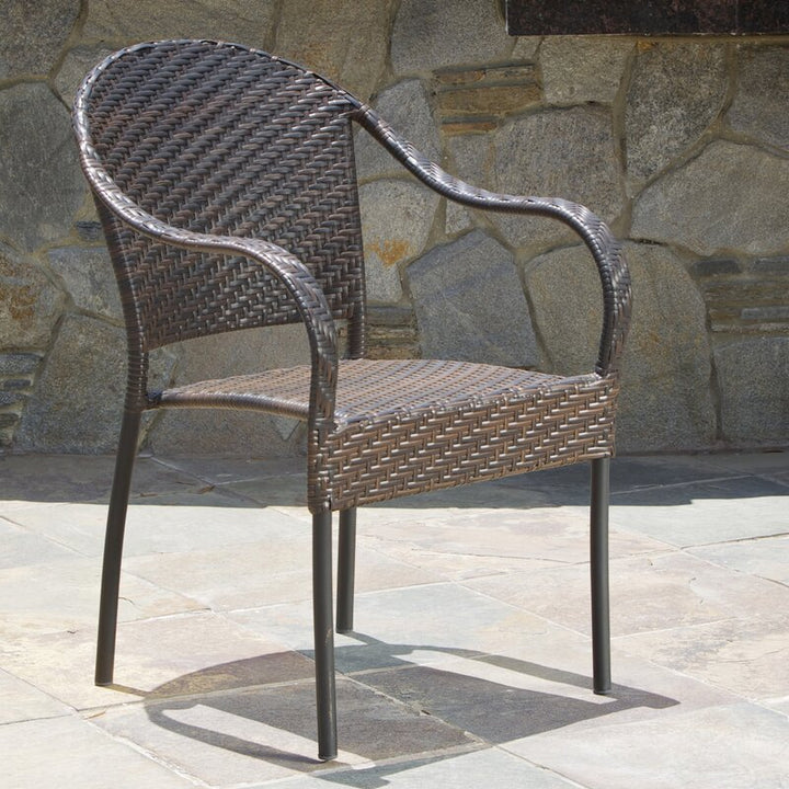 Dreamline Outdoor Garden Patio Dining Set 1+6 6 Chairs and 1 Table Set Outdoor Furniture (Brown)