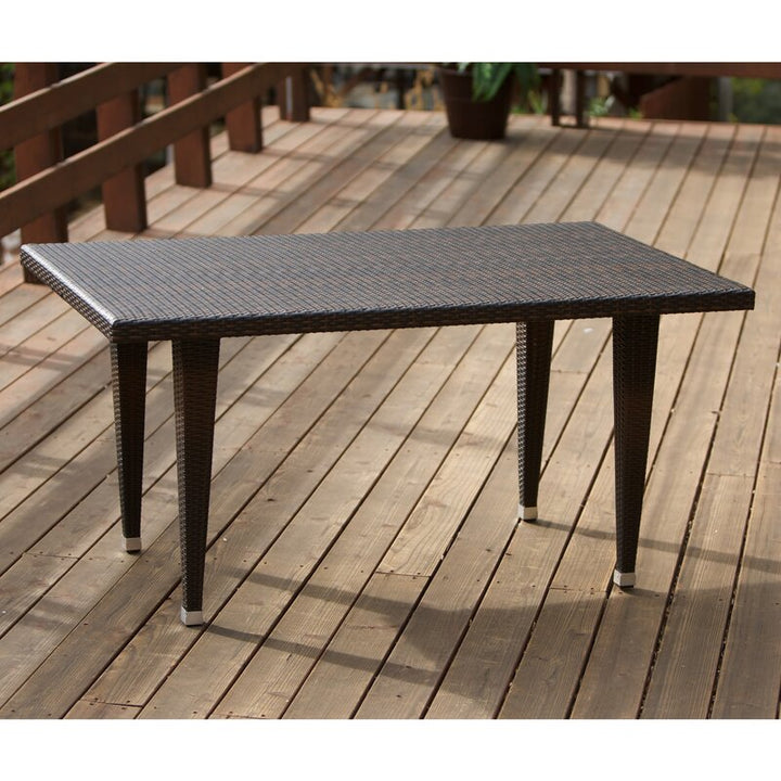 Dreamline Outdoor Garden Patio Dining Set 1+6 6 Chairs and 1 Table Set Outdoor Furniture (Brown)