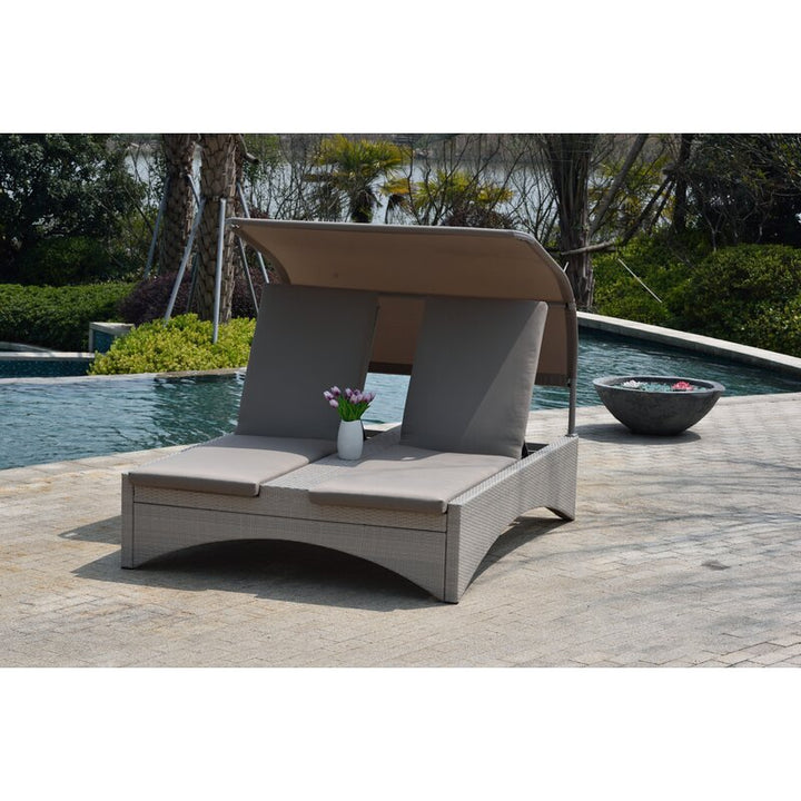 Dreamline Outdoor Furniture Poolside Sunbed With Cushion Daybed