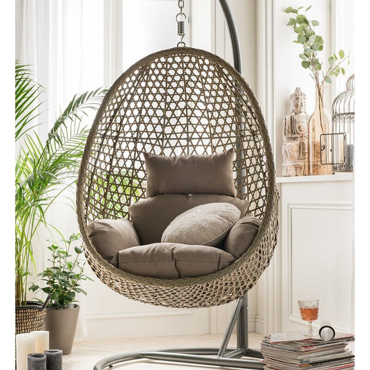 Dreamline Single Seater Hanging Swing With Stand For Balcony , Garden Swing