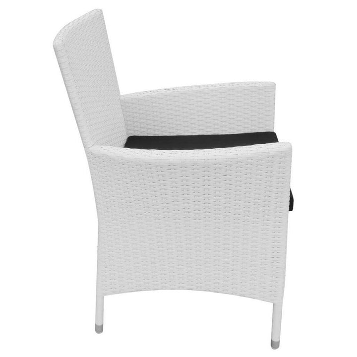 Dreamline Outdoor Garden Patio Dining Set 1+8 8 Chairs and 1 Table Set Outdoor Furniture (White)