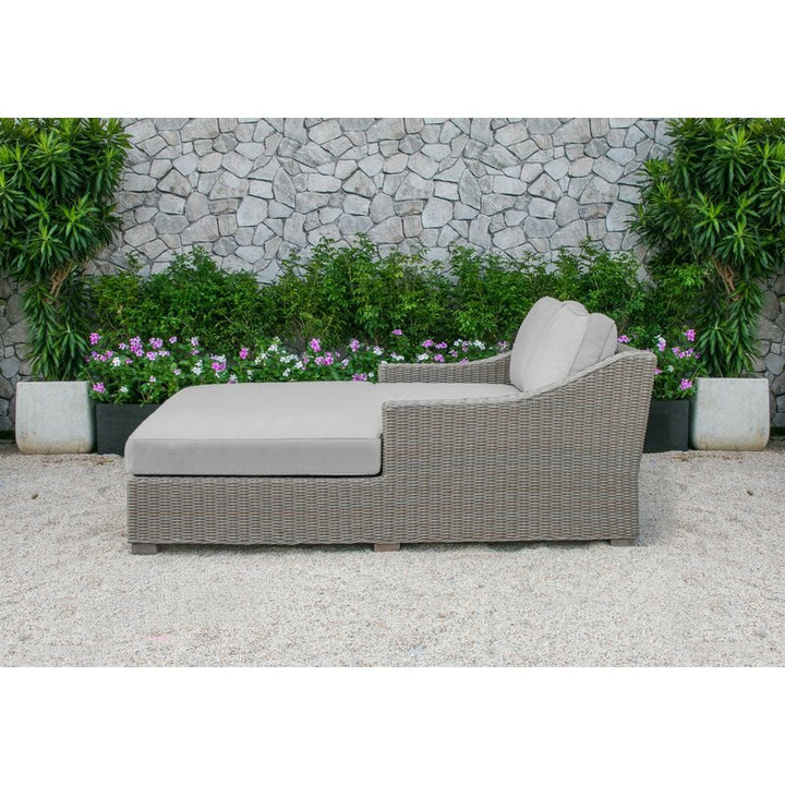 Dreamline Outdoor Furniture Poolside Sunbed With Cushion Daybed (Brown)
