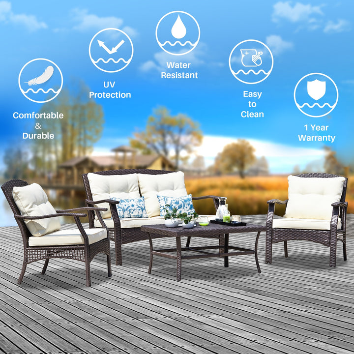 Dreamline Outdoor Garden Balcony Sofa Set 2 Seater , 2 Single seater and 1 Center Table Set Outdoor Furniture