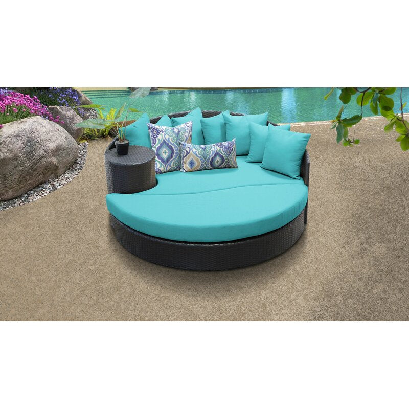 Dreamline Outdoor Furniture Poolside Sunbed With Cushion Daybed (Black)