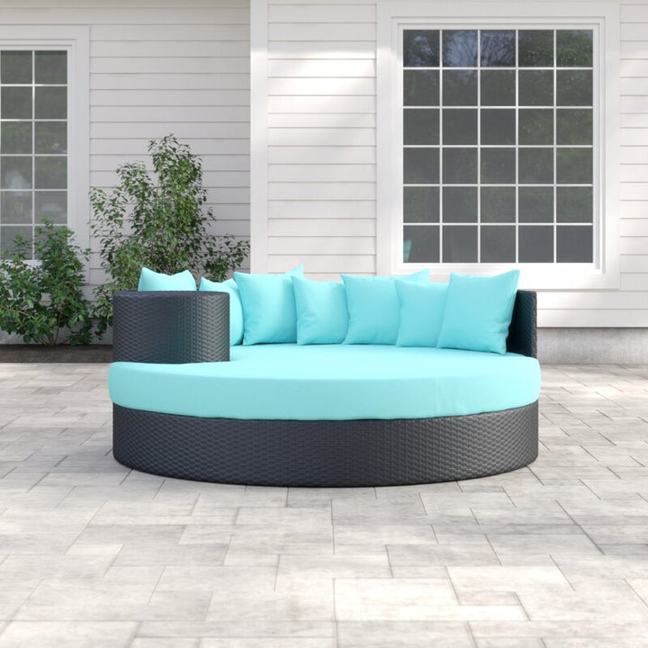 Dreamline Outdoor Furniture Poolside Sunbed With Cushion Daybed (Black)