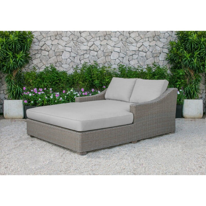 Dreamline Outdoor Furniture Poolside Sunbed With Cushion Daybed (Brown)