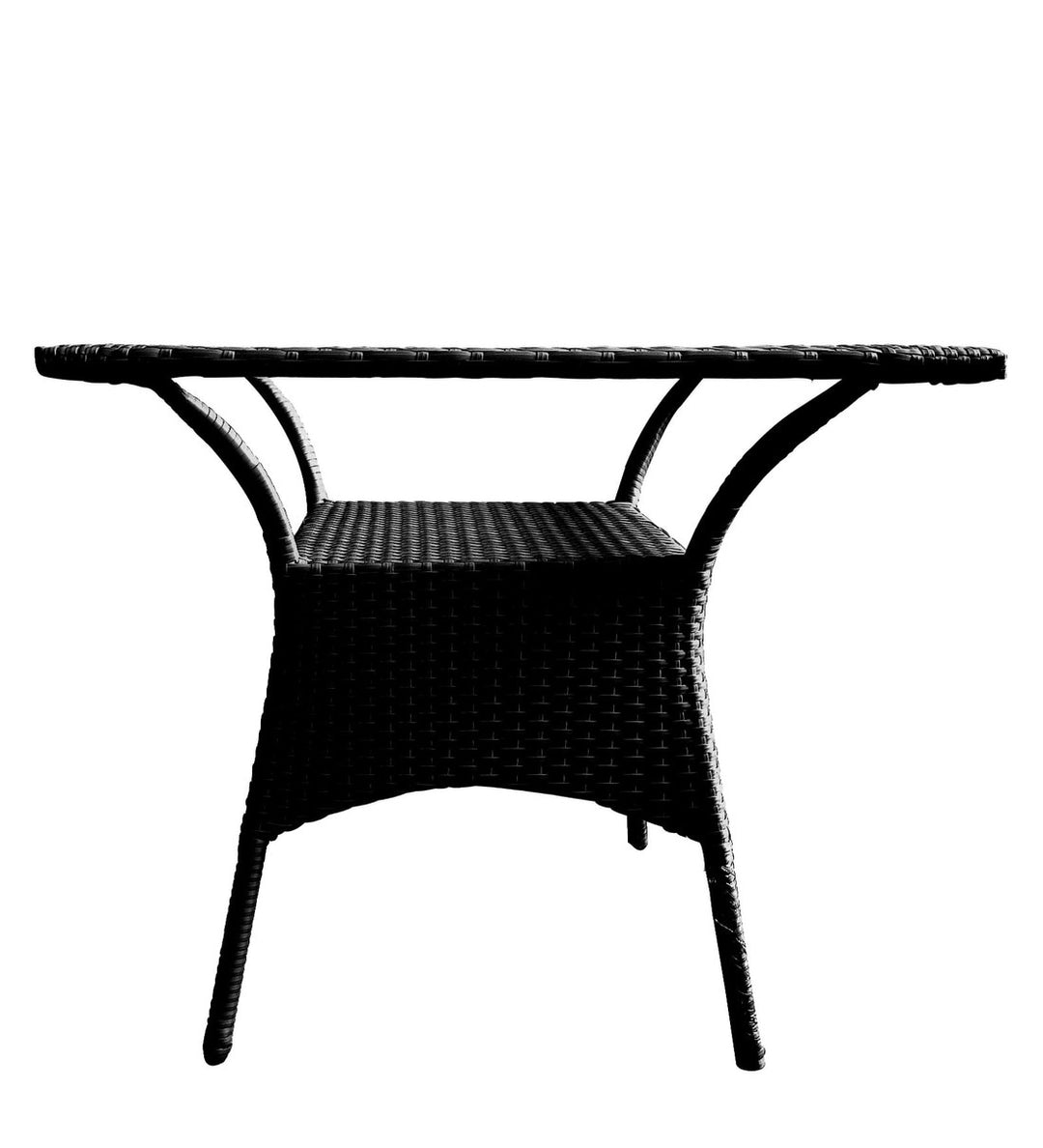 Dreamline Outdoor Furniture Garden Patio Seating Set 1+4 4 Chairs and Table Set Balcony Furniture Coffee Table Set (Black)