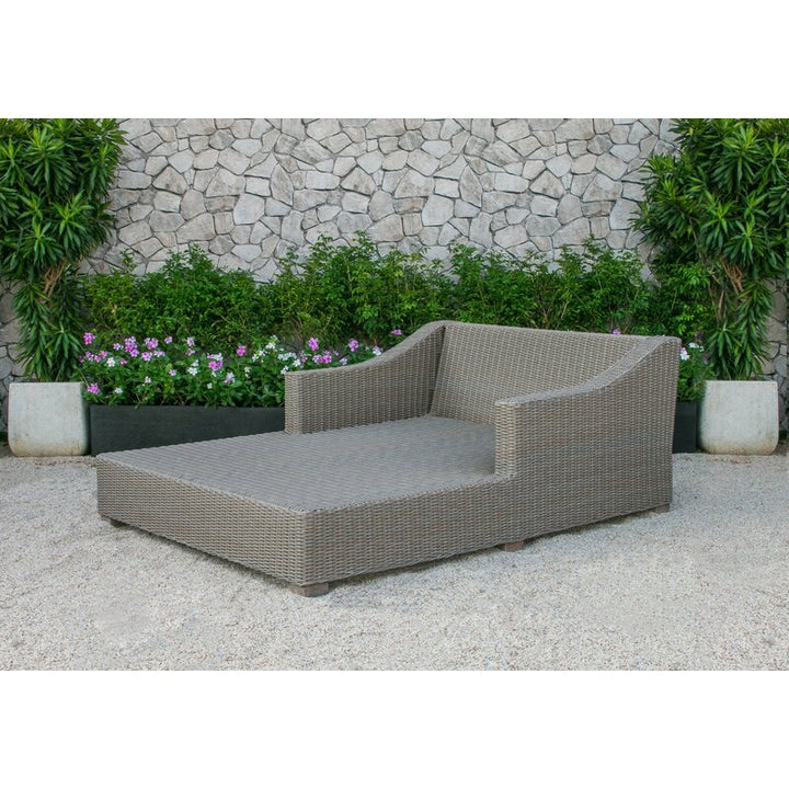 Dreamline Outdoor Furniture Poolside Sunbed With Cushion Daybed (Brown)