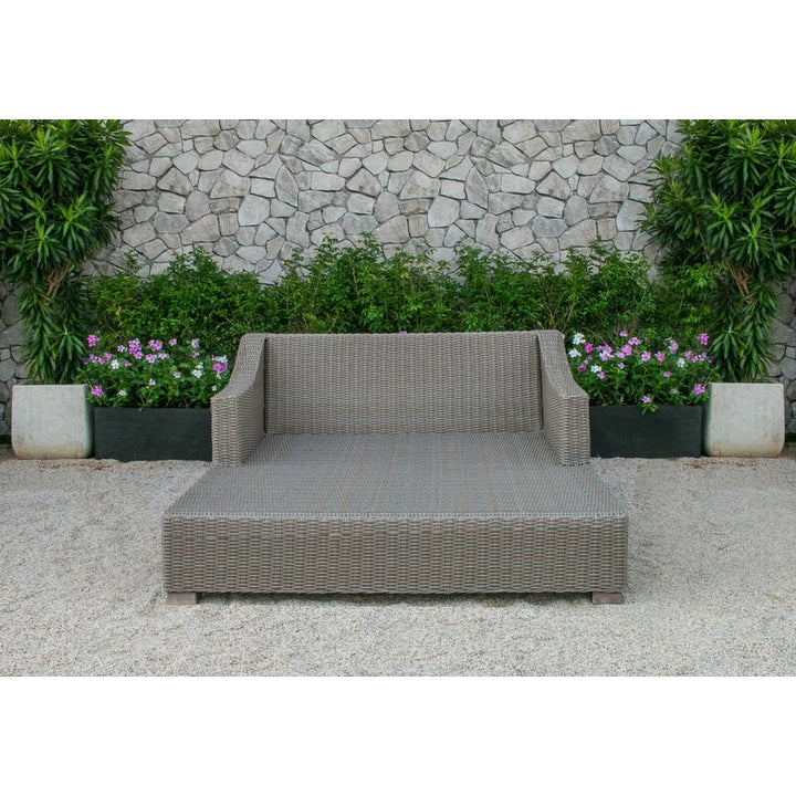 Dreamline Outdoor Furniture Poolside Sunbed With Cushion Daybed (Brown)