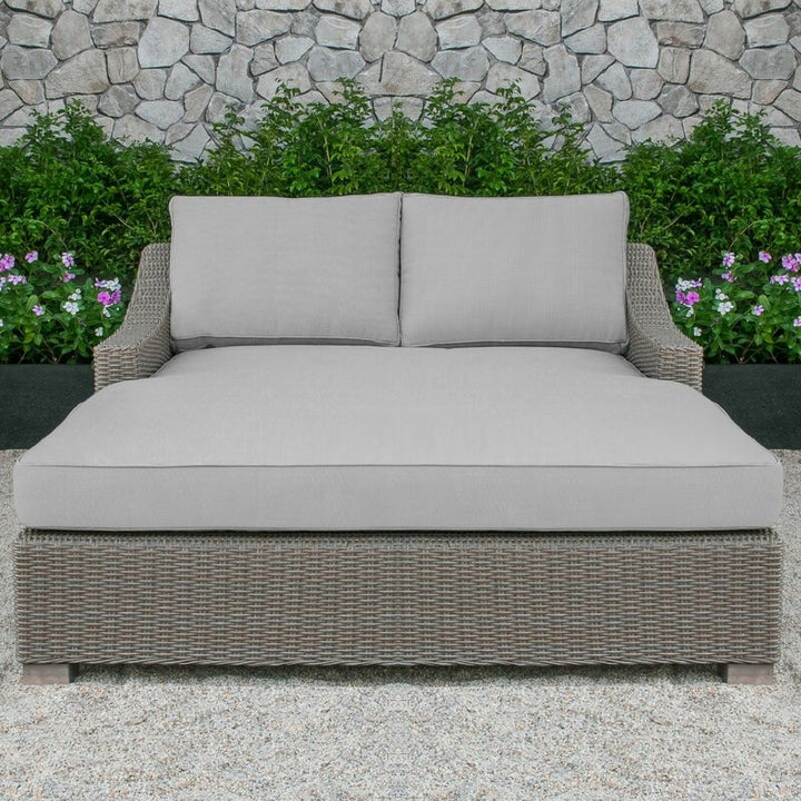 Dreamline Outdoor Furniture Poolside Sunbed With Cushion Daybed (Brown)