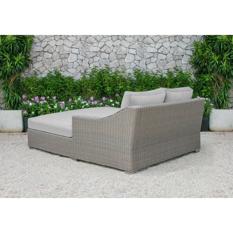 Dreamline Outdoor Furniture Poolside Sunbed With Cushion Daybed (Brown)