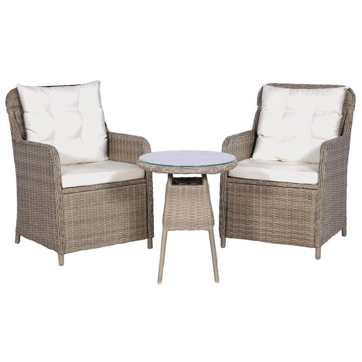 Dreamline Outdoor Furniture Garden Patio Seating Set 1+2 2 Chairs and Table Set Balcony Furniture Coffee Table Set