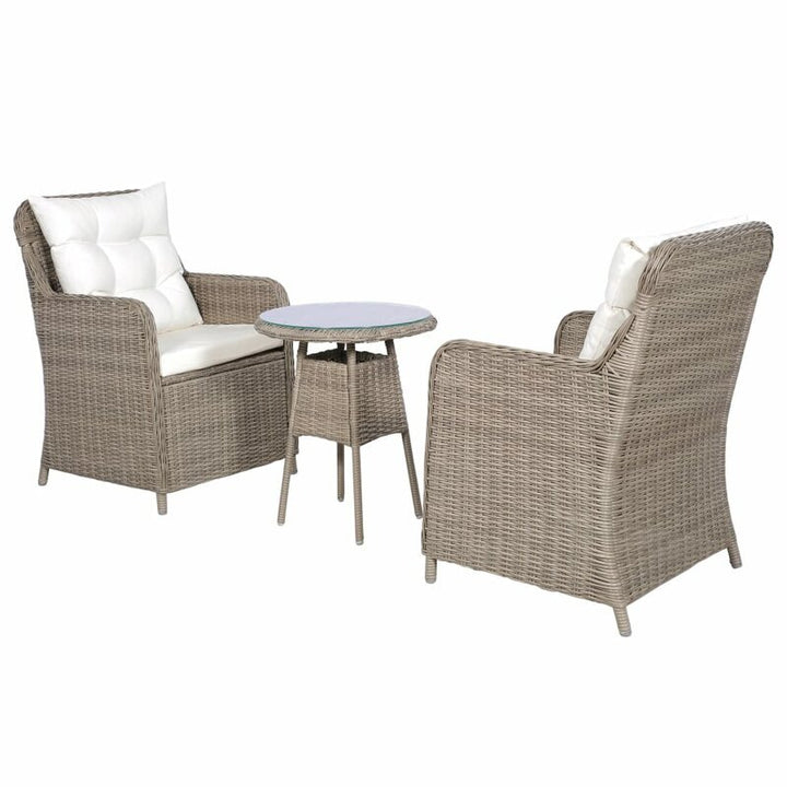 Dreamline Outdoor Furniture Garden Patio Seating Set 1+2 2 Chairs and Table Set Balcony Furniture Coffee Table Set