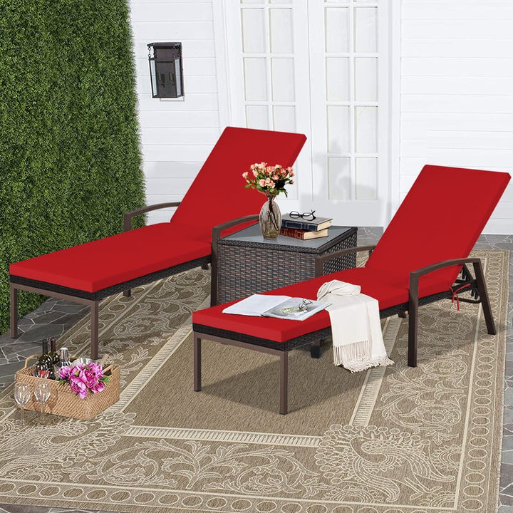 Dreamline Outdoor Furniture Poolside Lounger With Cushion Swimming Pool Lounger