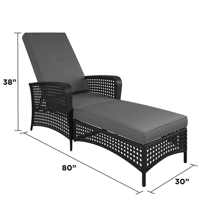 Dreamline Outdoor Furniture Poolside Lounger With Cushion Swimming Pool Lounger