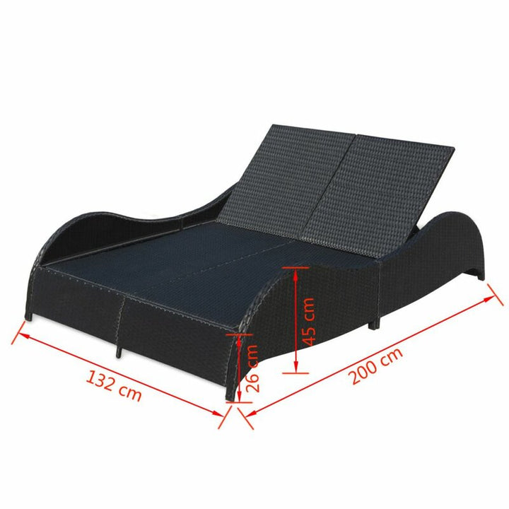 Dreamline Outdoor Furniture Poolside Sunbed With Cushion Daybed