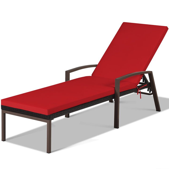 Dreamline Outdoor Furniture Poolside Lounger With Cushion Swimming Pool Lounger