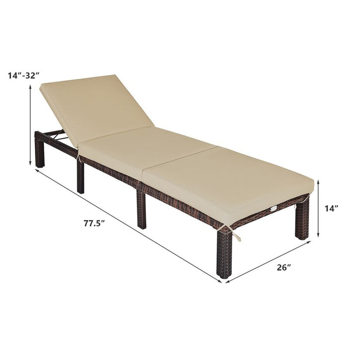 Dreamline Outdoor Furniture Poolside Lounger With Cushion Swimming Pool Lounger