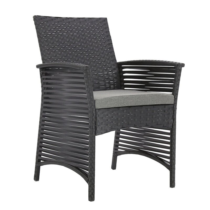 Dreamline Outdoor Garden Patio Dining Set 4 Chairs and 1 Table Set Outdoor Furniture