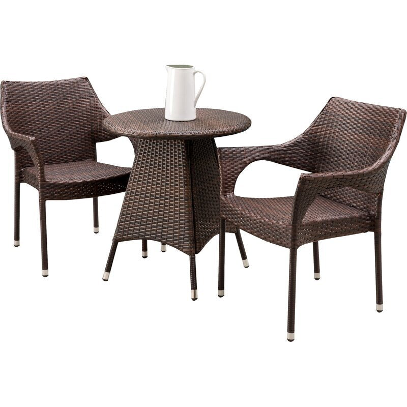 Dreamline Outdoor Furniture Garden Patio Seating Set 1+2 2 Chairs and Table Set Balcony Furniture Coffee Table Set
