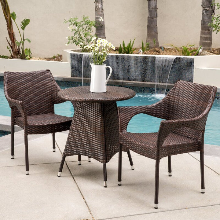 Dreamline Outdoor Furniture Garden Patio Seating Set 1+2 2 Chairs and Table Set Balcony Furniture Coffee Table Set