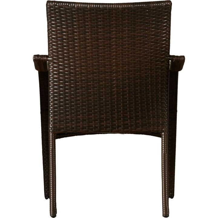 Dreamline Outdoor Garden Patio Dining Set 4 Chairs and 1 Table Set Outdoor Furniture (Brown)