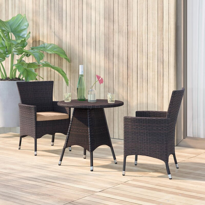 Dreamline Outdoor Furniture Garden Patio Seating Set 1+2 2 Chairs and Table Set Balcony Furniture Coffee Table Set