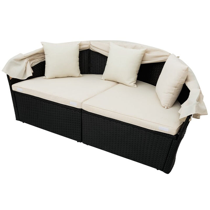 Dreamline Outdoor Furniture Poolside Sunbed With Cushion Daybed (Black)