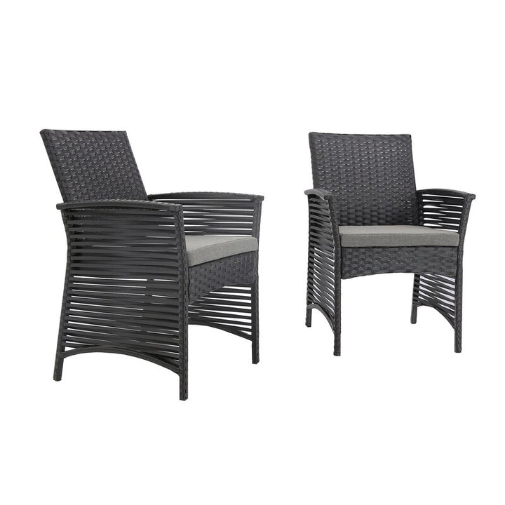 Dreamline Outdoor Garden Patio Dining Set 4 Chairs and 1 Table Set Outdoor Furniture