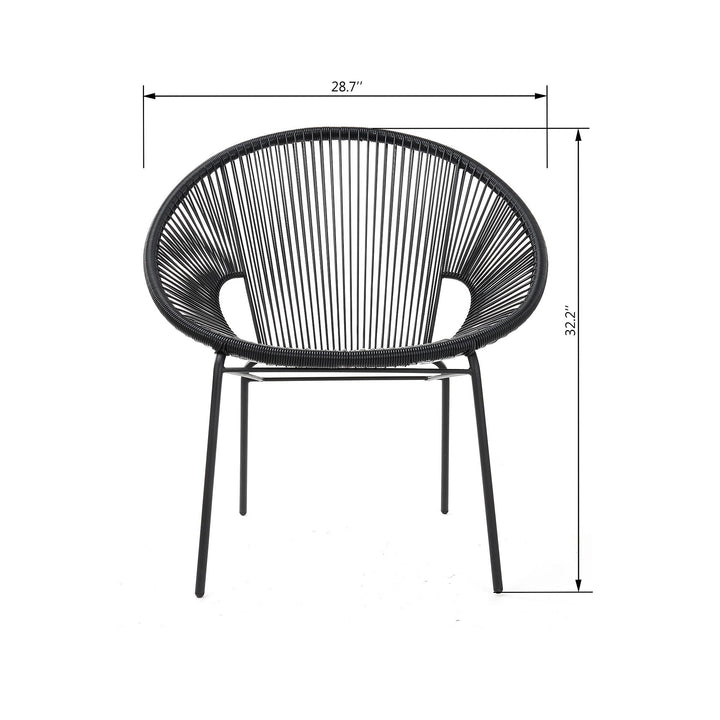 Dreamline Outdoor Furniture Garden Patio Seating Set 1+2 2 Chairs and Table Set Balcony Furniture Coffee Table Set