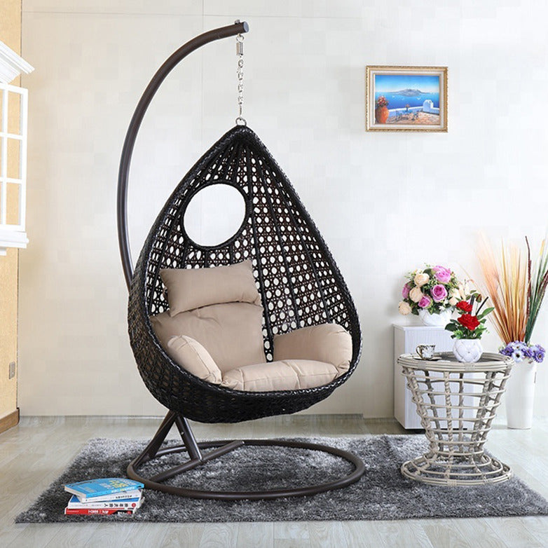 Single Seater Hanging Swing With Stand For Balcony or Indoor , Outdoor Garden Swing
