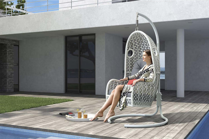 Dreamline Single Seater Hanging Swing With Stand For Balcony , Garden Swing