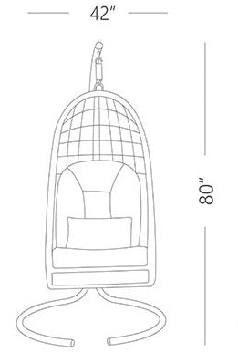 Dreamline Single Seater Hanging Swing With Stand For Balcony , Garden Swing