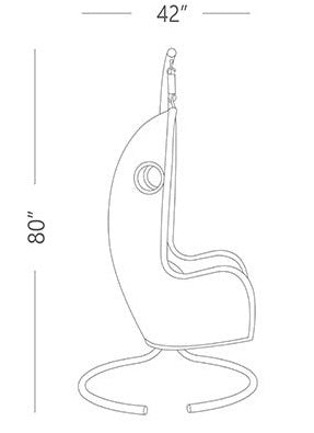 Dreamline Single Seater Hanging Swing With Stand For Balcony , Garden Swing