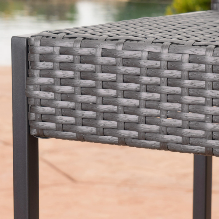 Agnese Outdoor Patio Bar Chair 4 Chairs For Balcony (Grey)