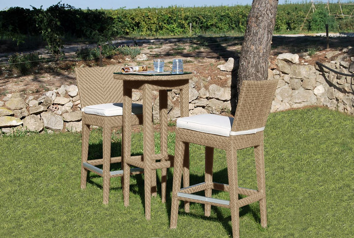Dreamline Outdoor Bar Sets Garden Patio Bar Sets 1+2 2 Chairs and Table Set Balcony Bar Table Set