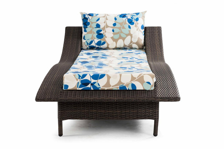 Dreamline Outdoor Furniture Poolside Lounger With Cushion (Brown) Swimming Pool Lounger