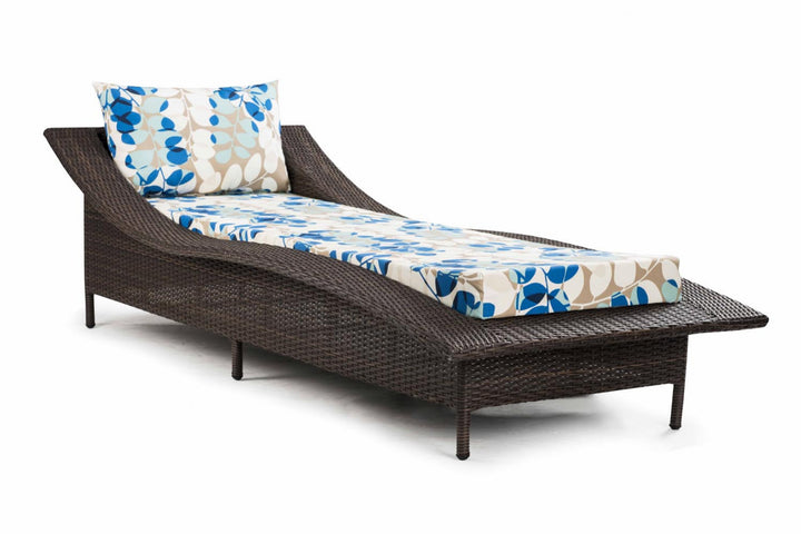 Dreamline Outdoor Furniture Poolside Lounger With Cushion (Brown) Swimming Pool Lounger