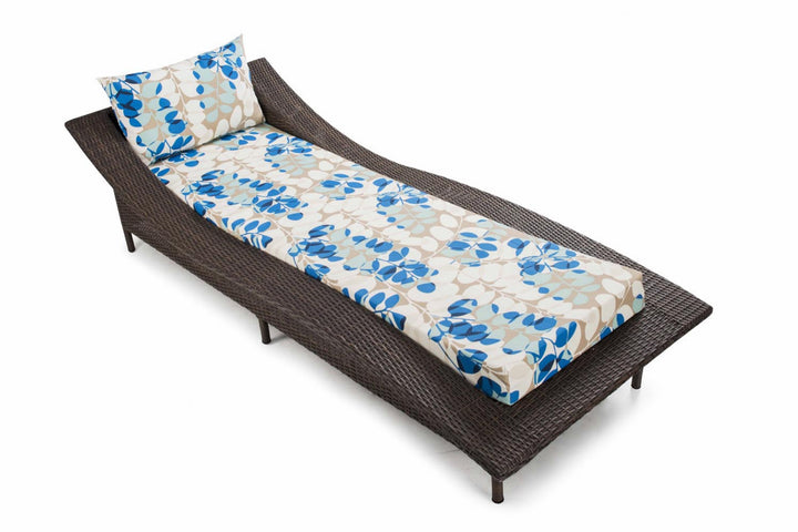 Dreamline Outdoor Furniture Poolside Lounger With Cushion (Brown) Swimming Pool Lounger