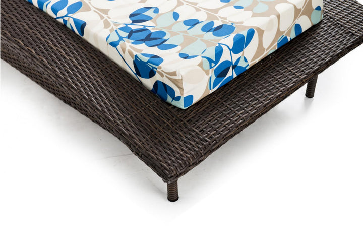 Dreamline Outdoor Furniture Poolside Lounger With Cushion (Brown) Swimming Pool Lounger